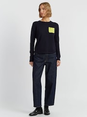 Chinti & Parker Blue Wool Cashmere One Pocket Sweater - Image 2 of 4