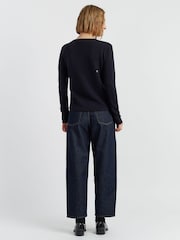 Chinti & Parker Blue Wool Cashmere One Pocket Sweater - Image 3 of 4