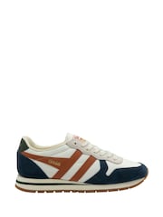 Gola White Mens Daytona Chute Nylon Lace-Up Trainers - Image 1 of 4