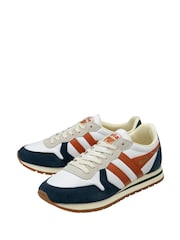 Gola White Mens Daytona Chute Nylon Lace-Up Trainers - Image 2 of 4
