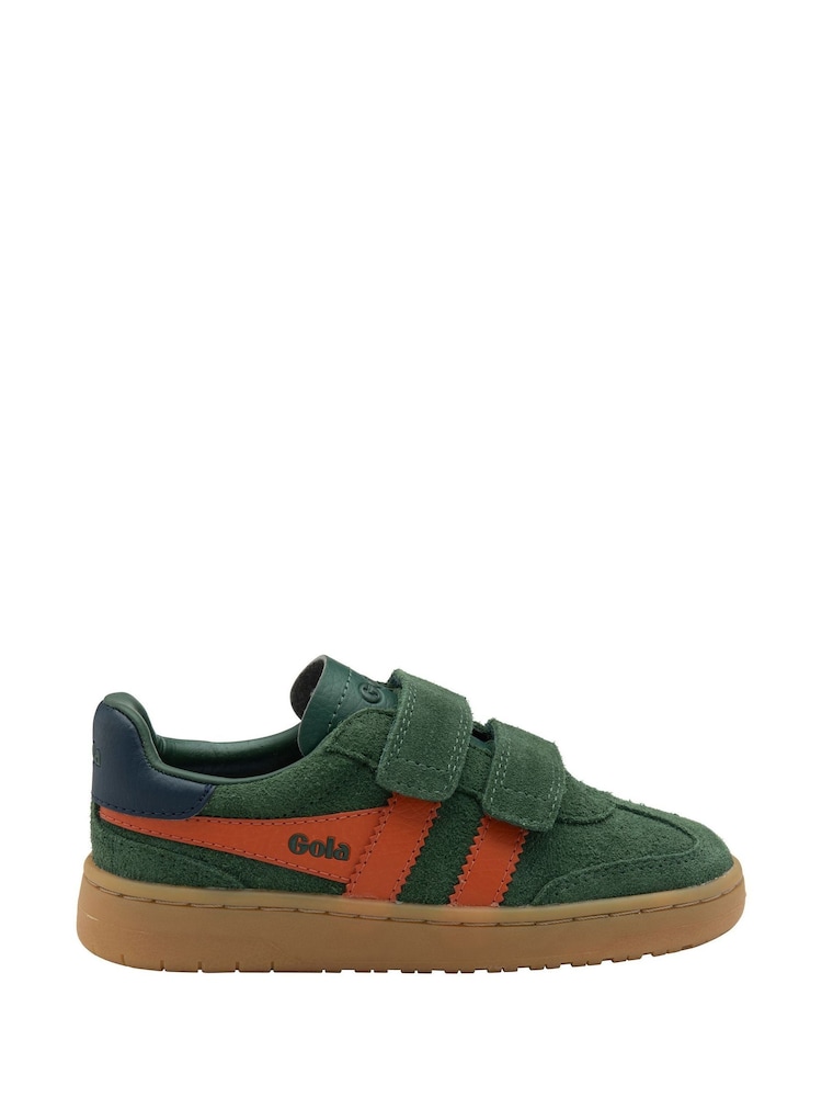 Gola Green Kids Viper Strap Suede Trainers - Image 1 of 4 Gola Green Kids Viper Strap Suede Trainers - Image 1 of 4