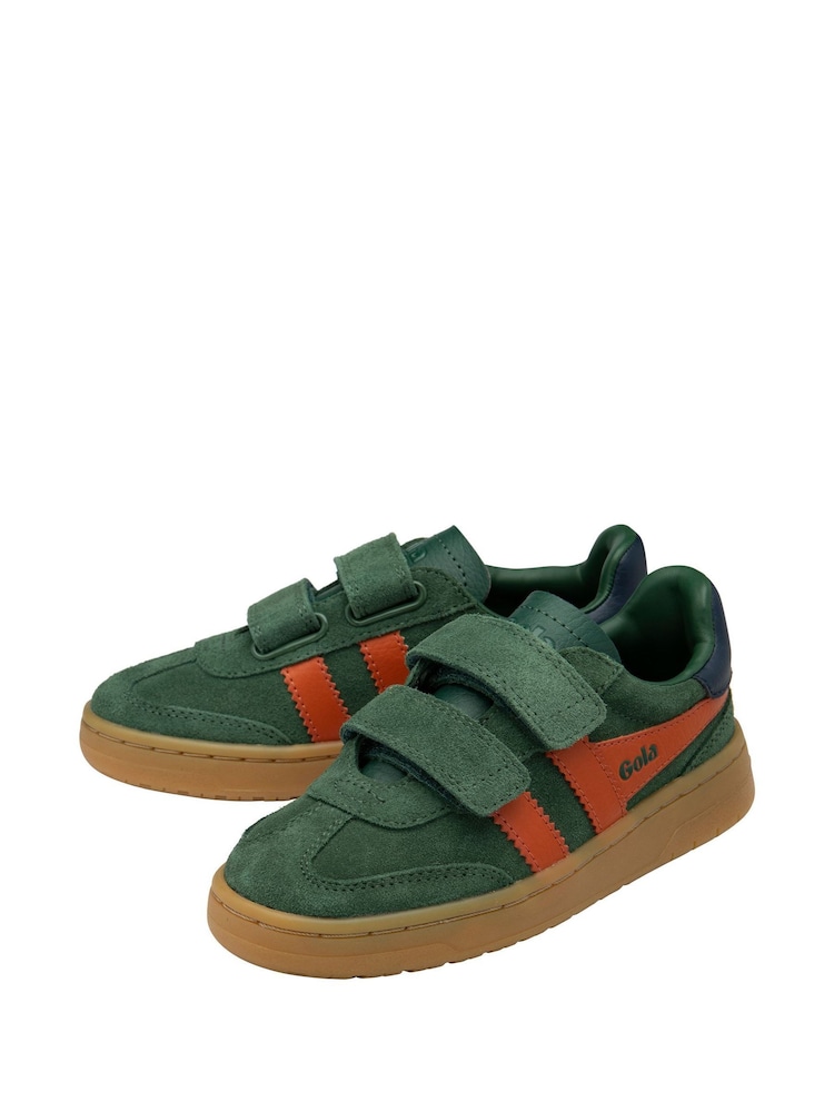 Gola Green Kids Viper Strap Suede Trainers - Image 2 of 4 Gola Green Kids Viper Strap Suede Trainers - Image 2 of 4