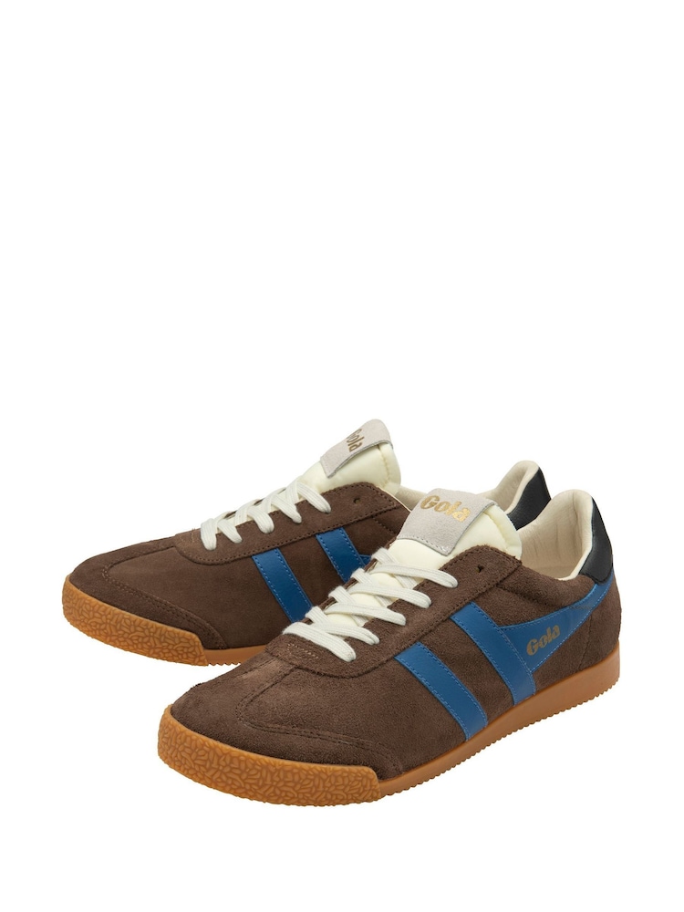 Gola Brown Mens Elan Suede Lace-Up Trainers - Image 2 of 4 Gola Brown Mens Elan Suede Lace-Up Trainers - Image 2 of 4