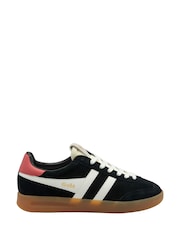 Gola Black Ladies Cyclone Suede Lace Up Trainers - Image 1 of 4
