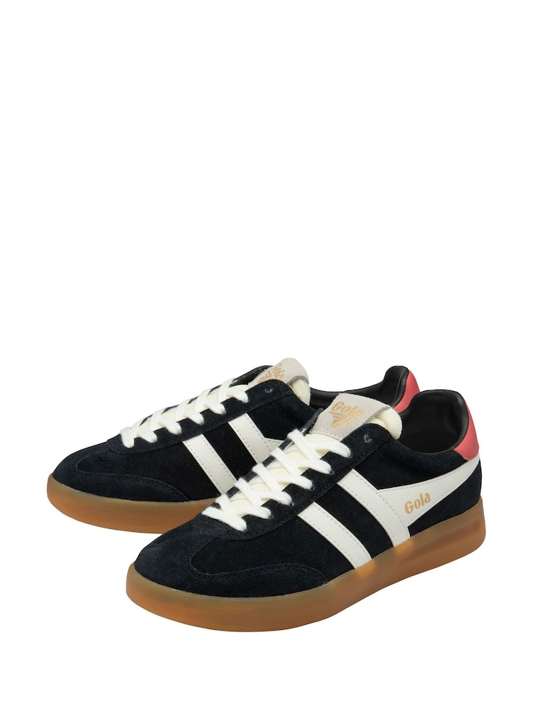 Gola Black Ladies Cyclone Suede Lace Up Trainers - Image 2 of 4 Gola Black Ladies Cyclone Suede Lace Up Trainers - Image 2 of 4