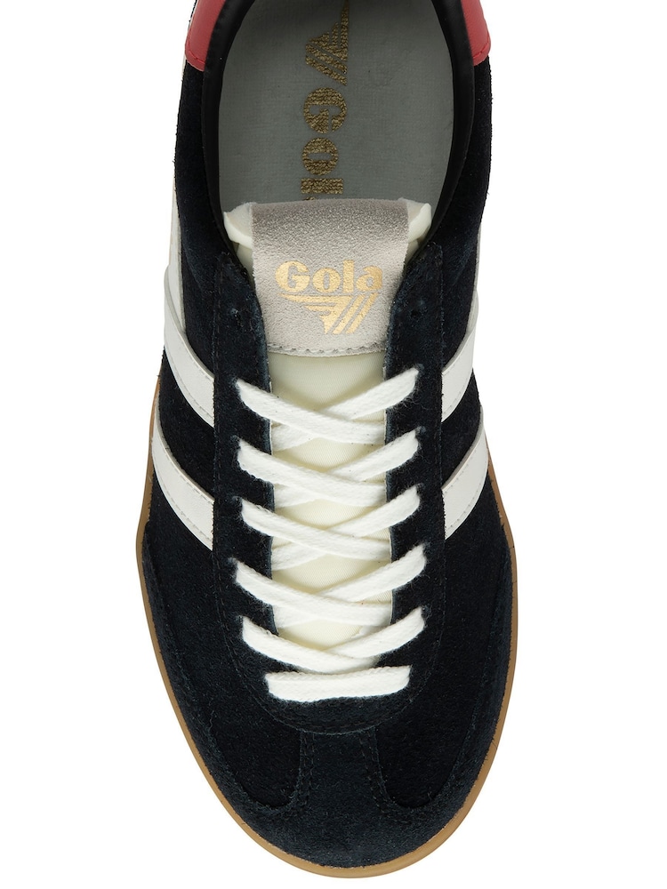 Gola Black Ladies Cyclone Suede Lace Up Trainers - Image 4 of 4