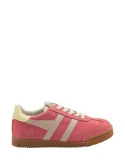 Gola Pink Kids Elan Suede Lace-Up Trainers - Image 1 of 4