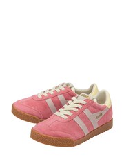 Gola Pink Kids Elan Suede Lace-Up Trainers - Image 2 of 4