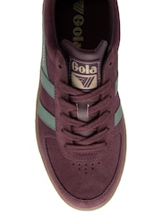 Gola Red Ladies Grandslam Suede Lace-Up Trainers - Image 4 of 4