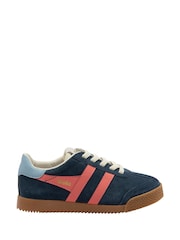 Gola Blue Kids Elan Suede Lace-Up Trainers - Image 1 of 4