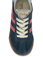 Gola Blue Kids Elan Suede Lace-Up Trainers - Image 4 of 4