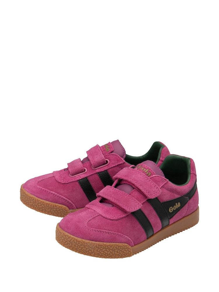 Gola Green Kids Harrier Strap Suede Strap Trainers - Image 2 of 4
