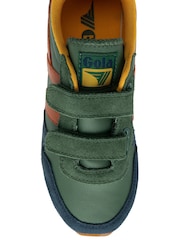 Gola Green Kids Daytona Pure Strap Trainers - Image 4 of 4