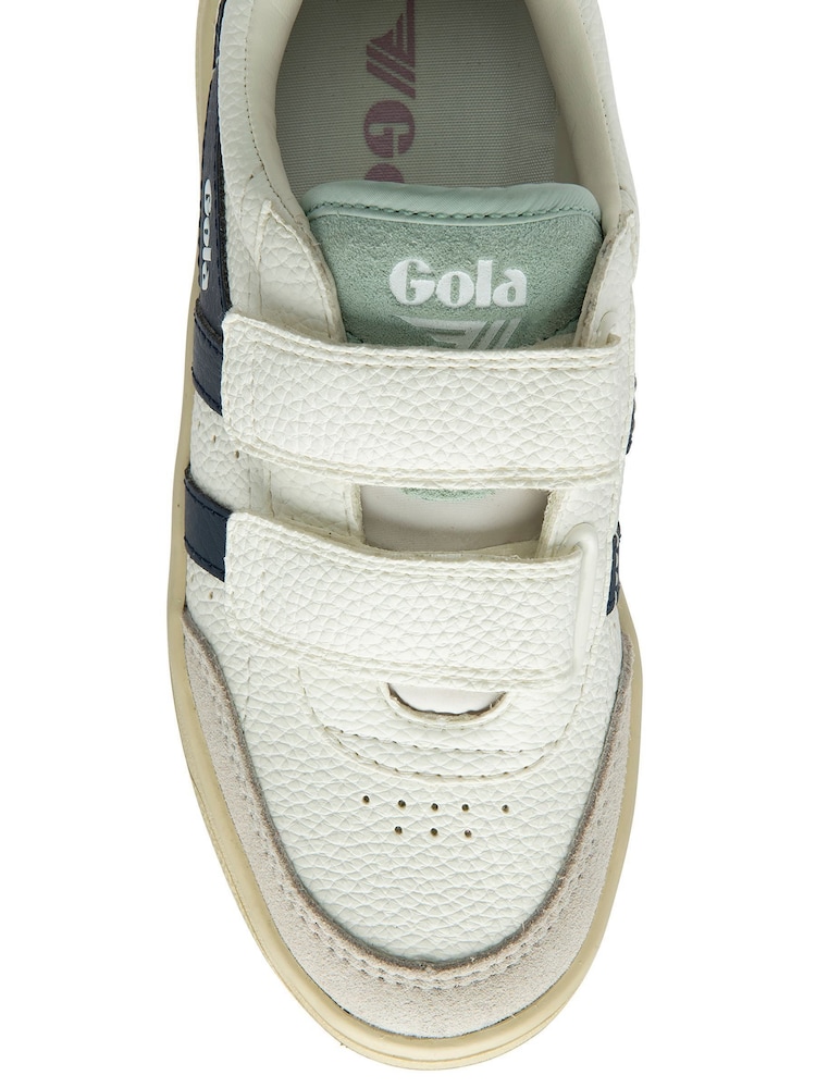 Gola White Kids Falcon Strap PU Trainers - Image 4 of 4