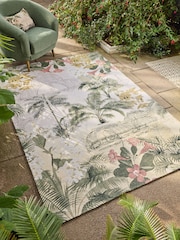 Green Palm House Kew Collection Floral Rug - Image 1 of 8