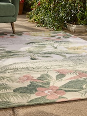 Green Palm House Kew Collection Floral Rug - Image 3 of 8