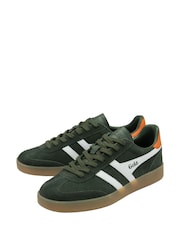 Gola Green Mens Viper Suede Lace Up Trainers - Image 2 of 4