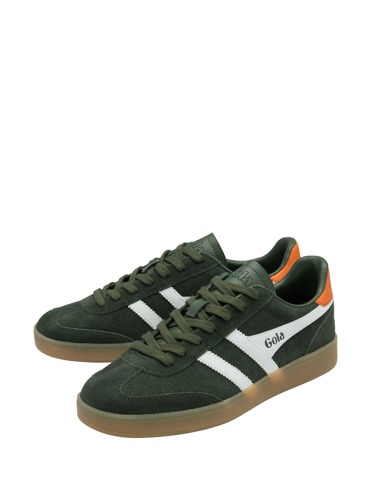 Gola Green Mens Viper Suede Lace Up Trainers - Image 2 of 4