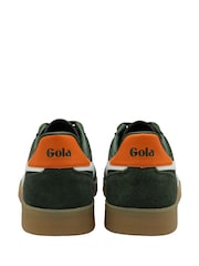 Gola Green Mens Viper Suede Lace Up Trainers - Image 3 of 4
