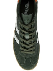 Gola Green Mens Viper Suede Lace Up Trainers - Image 4 of 4