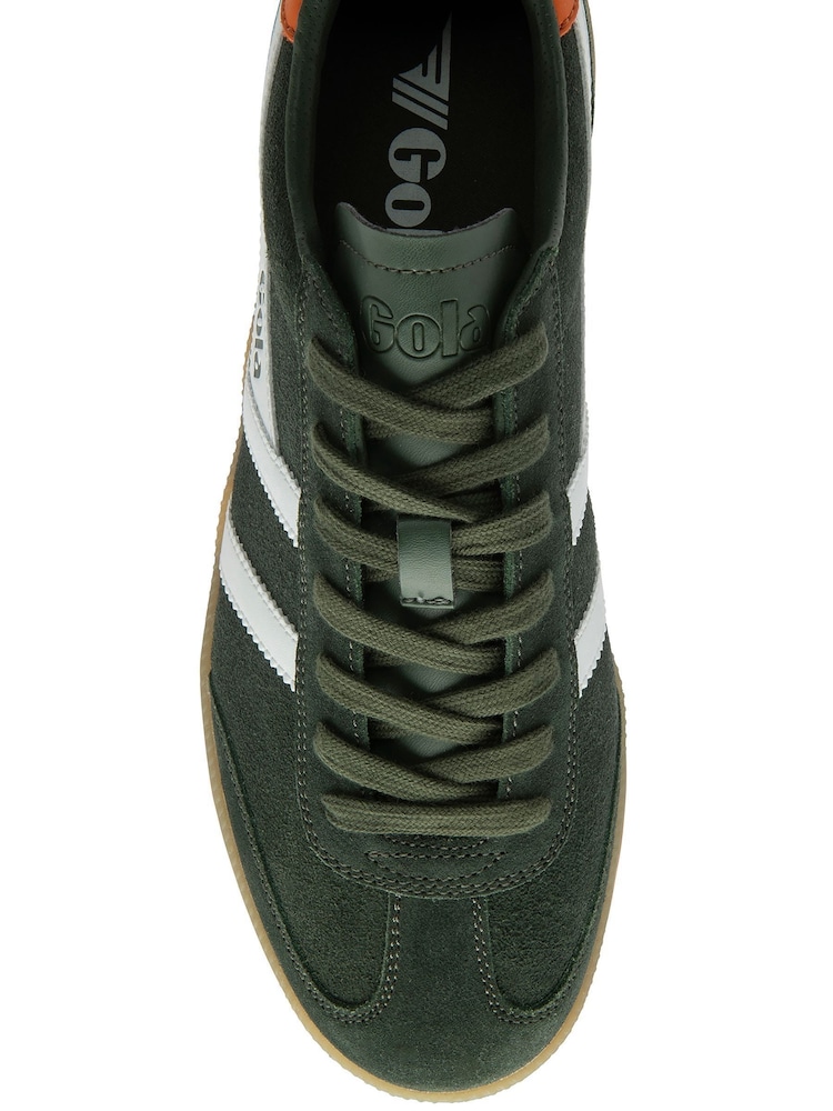 Gola Green Mens Viper Suede Lace Up Trainers - Image 4 of 4