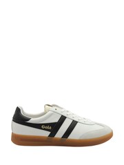 Gola White Mens Cyclone Leather Lace Up Trainers - Image 1 of 4