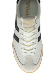 Gola White Mens Cyclone Leather Lace Up Trainers - Image 4 of 4