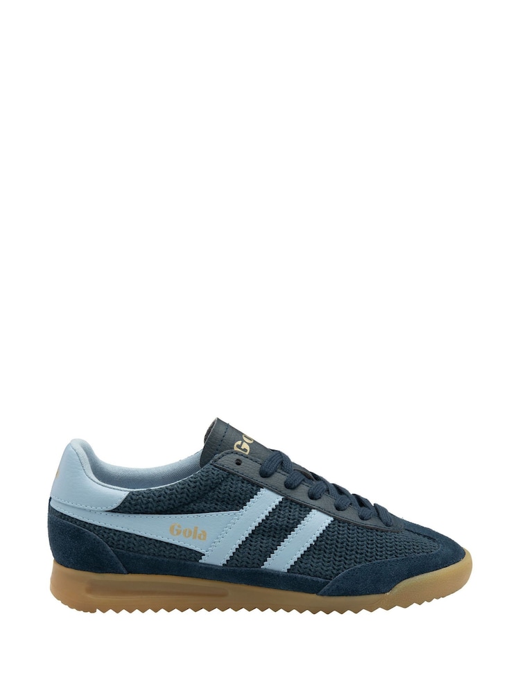 Gola Blue Ladies Tornado Zephyr Woven Lace-Up Trainers - Image 1 of 4