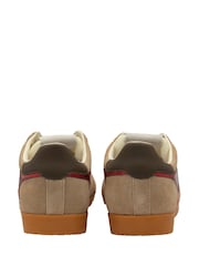 Gola Brown Ladies Elan Glitz Suede Lace-Up Trainers - Image 3 of 4