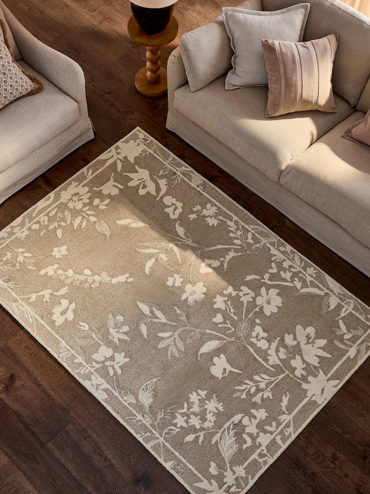 Natural Ethereal Floral Rug - Image 1 of 5