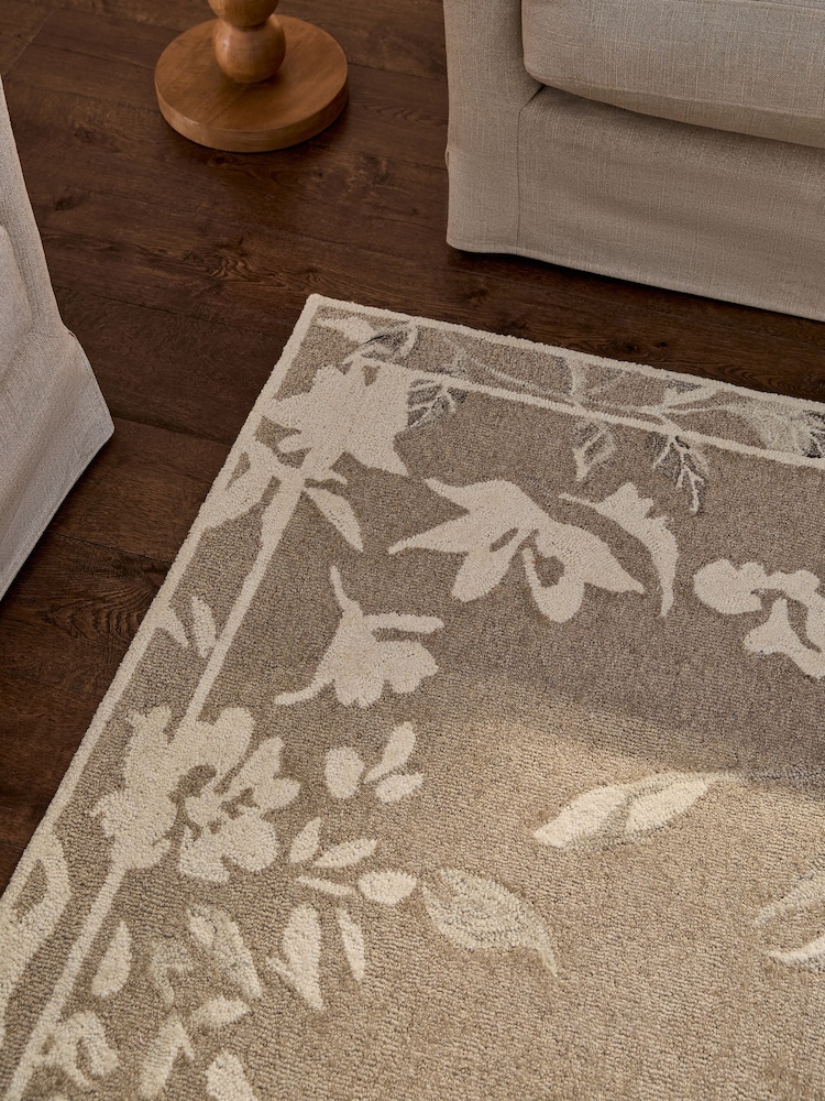 Natural Ethereal Floral Rug - Image 2 of 5