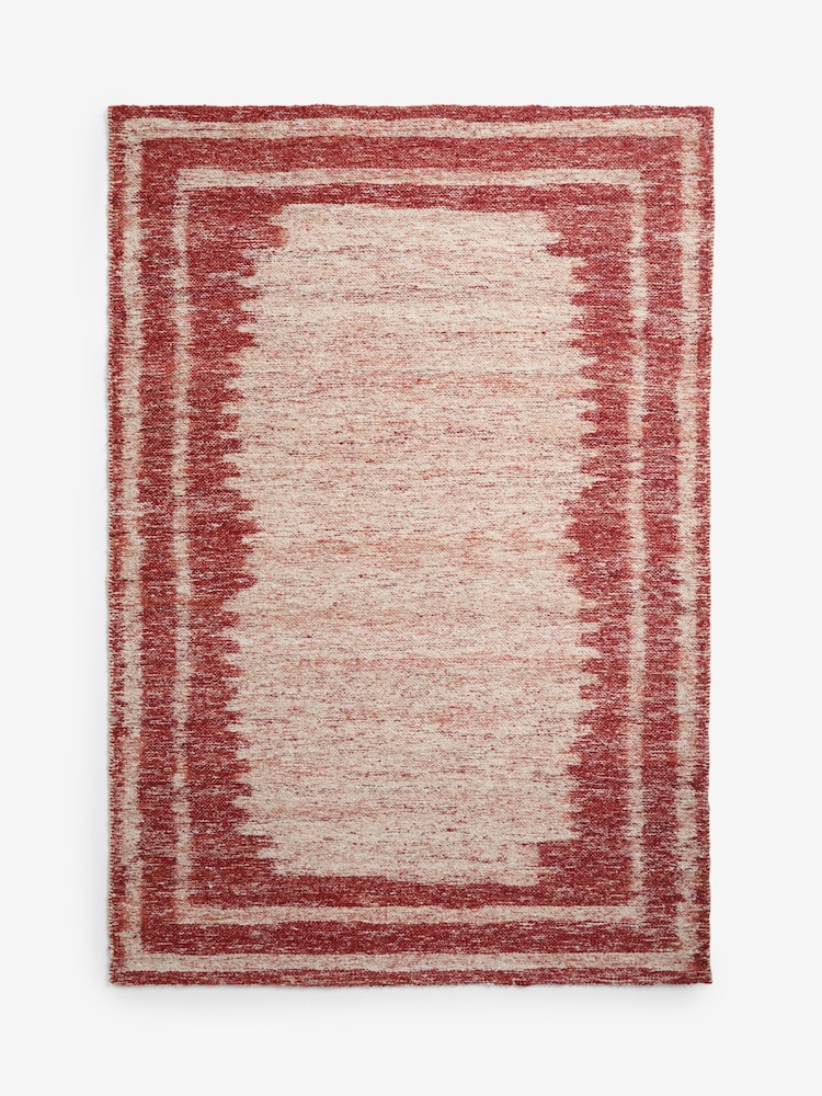 Rust Brown Blended Border Rug - Image 5 of 5