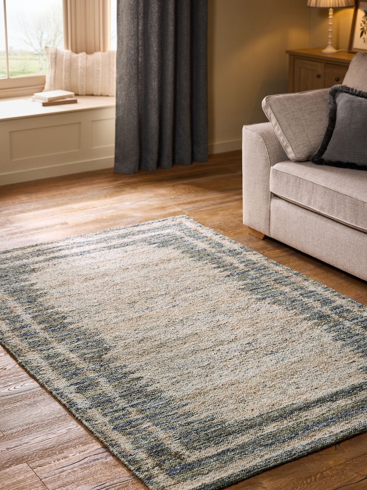 Blue Blended Border Rug - Image 1 of 5
