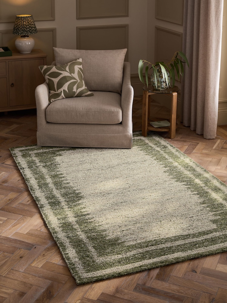 Green Blended Border Rug - Image 1 of 5
