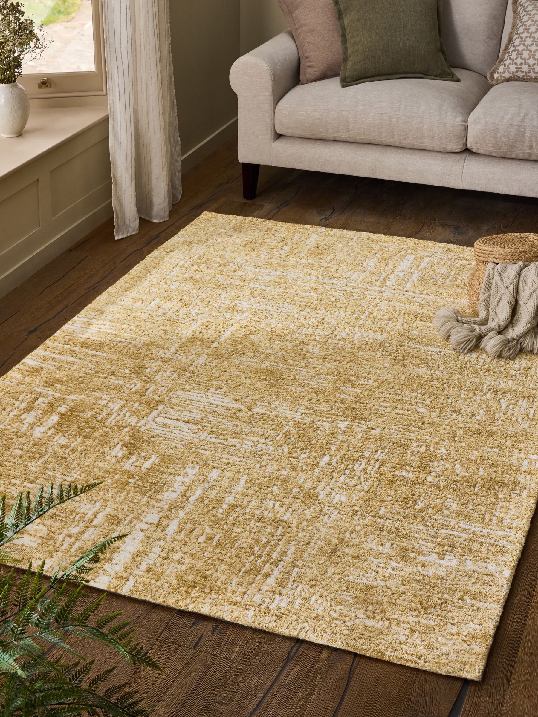 DREAM RUSH OGOTO 90 A-G ゴールド Buy Gold Ochre Soft Haze Abstract Rug from Next Bosnia and Herzegovina