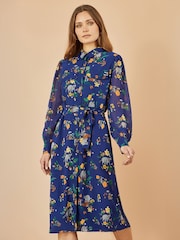 Yumi Raccoon Print Shirt Midi Dress - Imagem 1 de 5