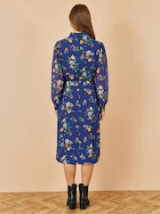 Yumi Raccoon Print Shirt Midi Dress - Imagem 4 de 5