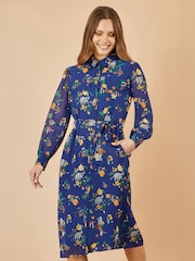 Yumi Raccoon Print Shirt Midi Dress - Imagem 5 de 5