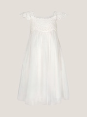 Monsoon Natural Estella Lace Bodice Dress - Image 1 of 4
