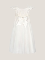 Monsoon Natural Estella Lace Bodice Dress - Image 2 of 4