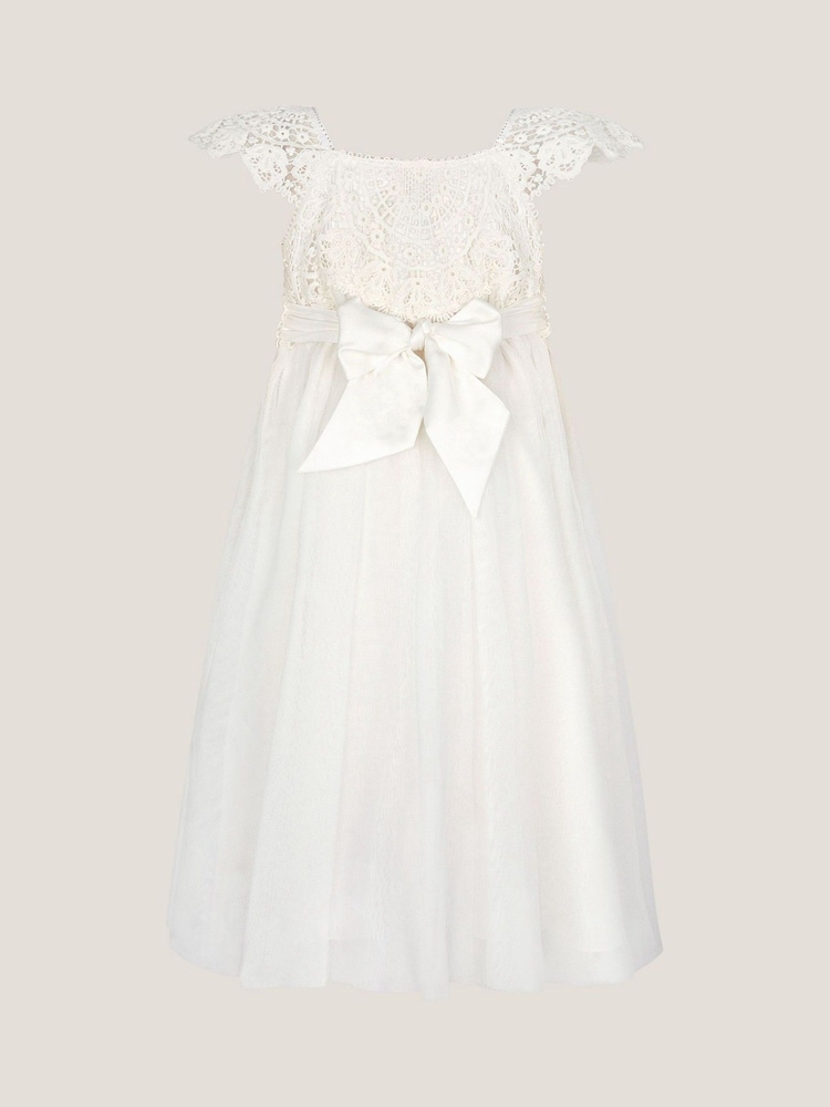 Monsoon Natural Estella Lace Bodice Dress - Image 2 of 4