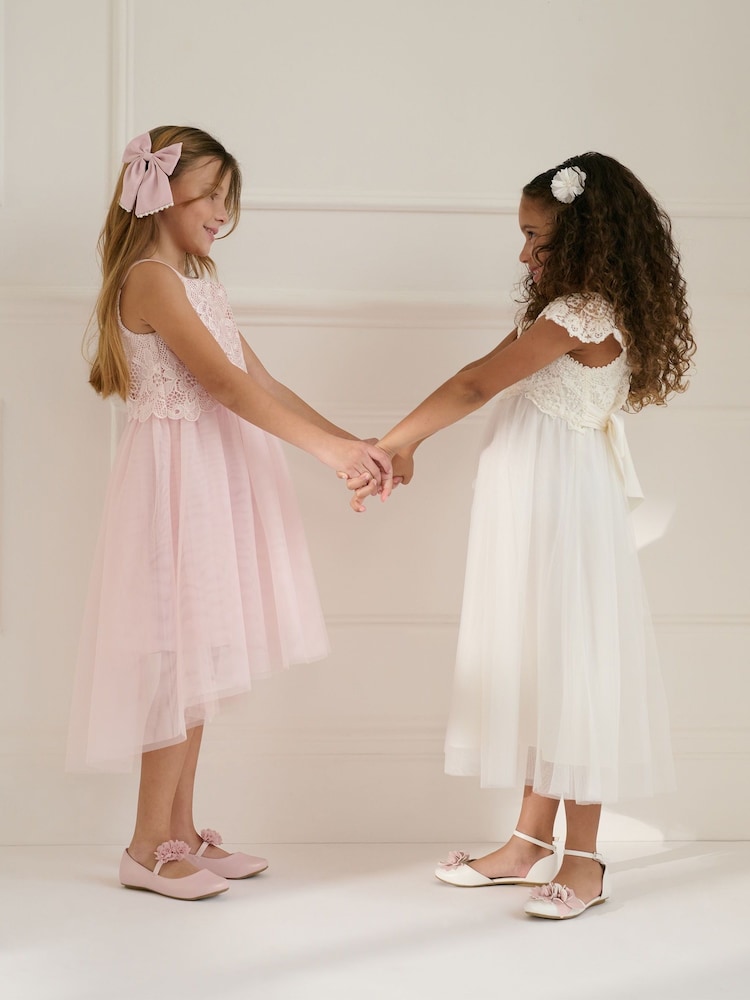 Monsoon Natural Estella Lace Bodice Dress - Image 4 of 4
