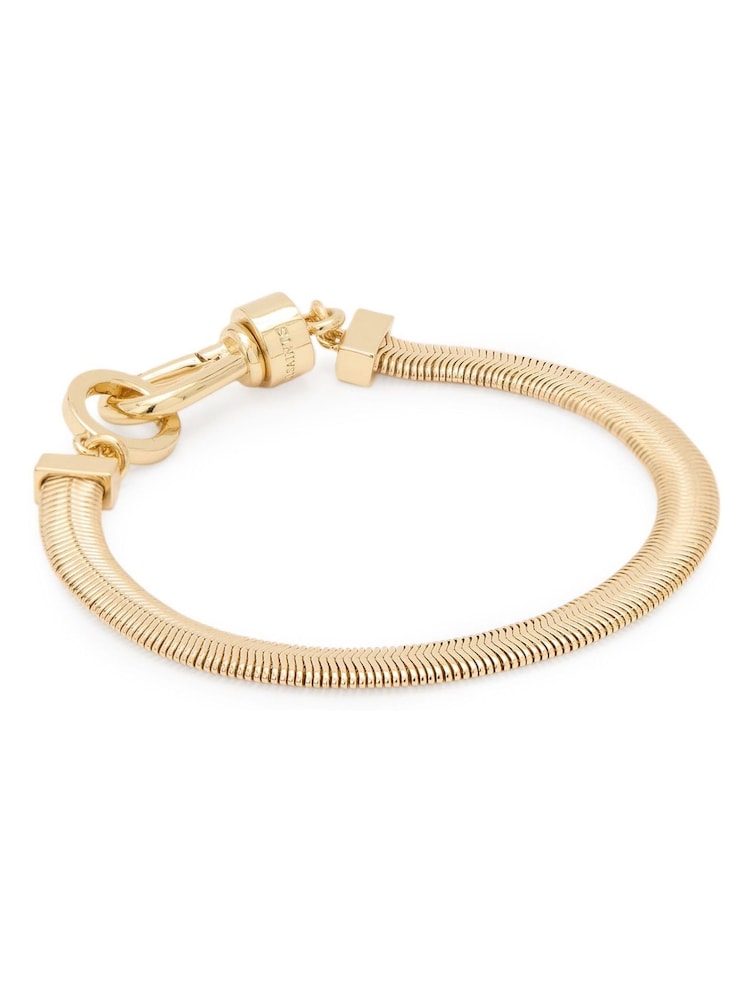 AllSaints Gold Tone Snake Chain Bracelet - Image 1 of 5