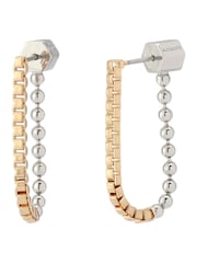 AllSaints Gold Tone Mixed Chain Earrings - Image 1 of 4