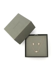 AllSaints Gold Celestial Pavé Jewelry Set - Image 6 of 7