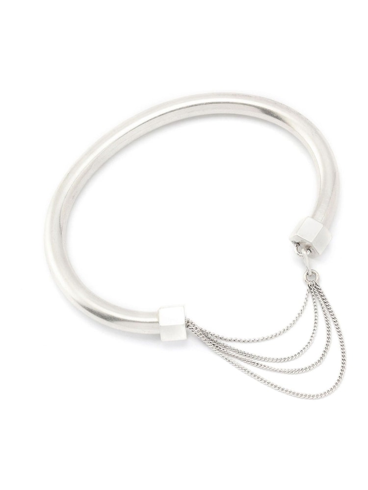 AllSaints Silver Tone Swag Chain Cuff Bracelet - Image 1 of 3