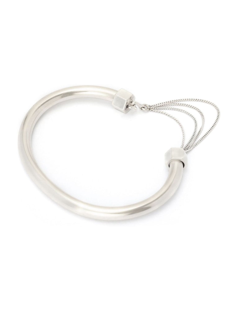 AllSaints Silver Tone Swag Chain Cuff Bracelet - Image 2 of 3