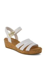 Toms White Julia Wedge Sandal - Image 3 of 7