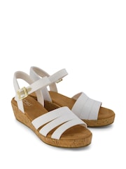 Toms White Julia Wedge Sandal - Image 4 of 7