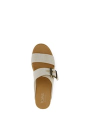 TOMS Natural  Diana Buckle Wedge Sandals - Image 3 of 9